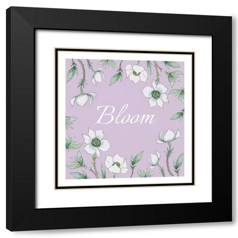 Bloom Black Modern Wood Framed Art Print with Double Matting by Tyndall, Elizabeth