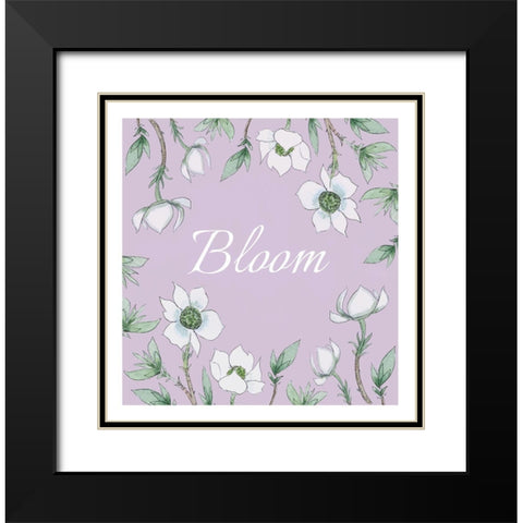 Bloom Black Modern Wood Framed Art Print with Double Matting by Tyndall, Elizabeth