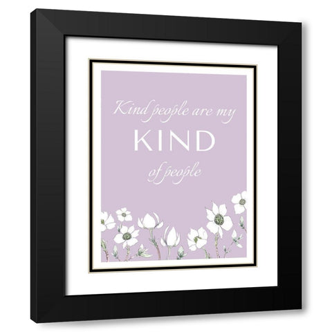 Kind People Black Modern Wood Framed Art Print with Double Matting by Tyndall, Elizabeth