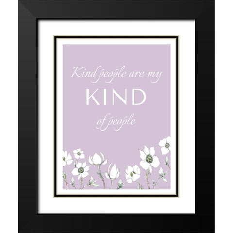 Kind People Black Modern Wood Framed Art Print with Double Matting by Tyndall, Elizabeth