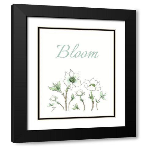 Bloom  Black Modern Wood Framed Art Print with Double Matting by Tyndall, Elizabeth