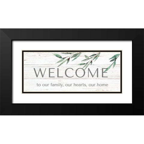 Welcome Black Modern Wood Framed Art Print with Double Matting by Tyndall, Elizabeth