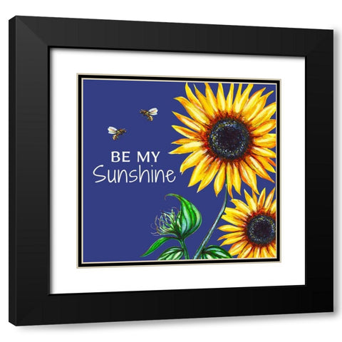 Be My Sunshine Black Modern Wood Framed Art Print with Double Matting by Tyndall, Elizabeth