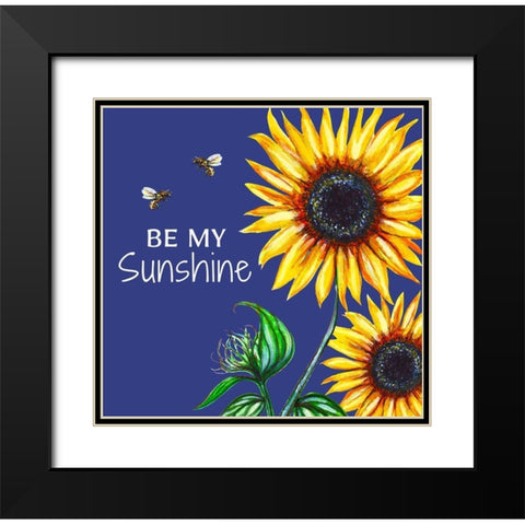 Be My Sunshine Black Modern Wood Framed Art Print with Double Matting by Tyndall, Elizabeth