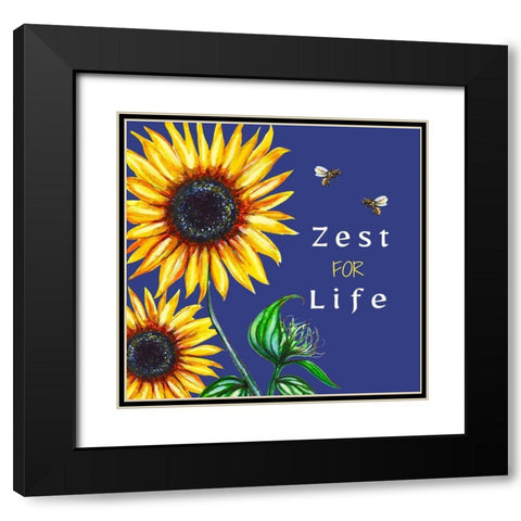 Zest for Life Black Modern Wood Framed Art Print with Double Matting by Tyndall, Elizabeth