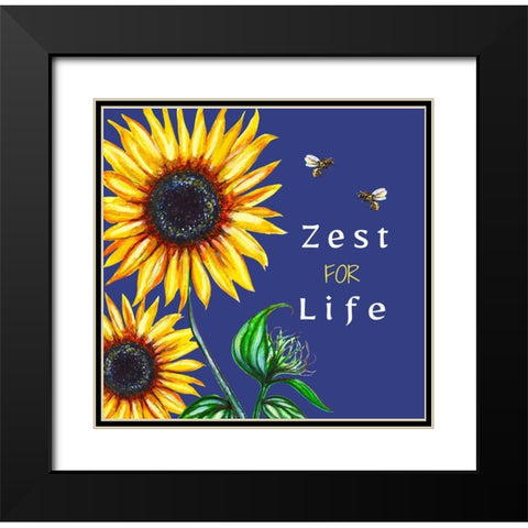 Zest for Life Black Modern Wood Framed Art Print with Double Matting by Tyndall, Elizabeth