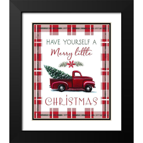 Red Truck Black Modern Wood Framed Art Print with Double Matting by Tyndall, Elizabeth