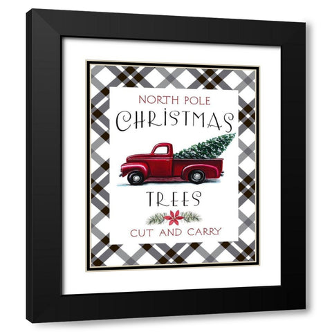 North Pole Black Modern Wood Framed Art Print with Double Matting by Tyndall, Elizabeth