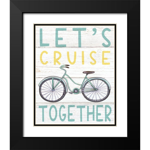 Lets Cruise Black Modern Wood Framed Art Print with Double Matting by Tyndall, Elizabeth