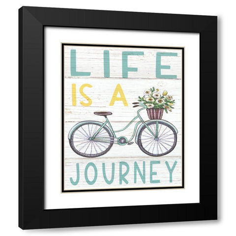 Life is a Journey Black Modern Wood Framed Art Print with Double Matting by Tyndall, Elizabeth