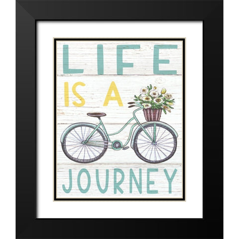 Life is a Journey Black Modern Wood Framed Art Print with Double Matting by Tyndall, Elizabeth