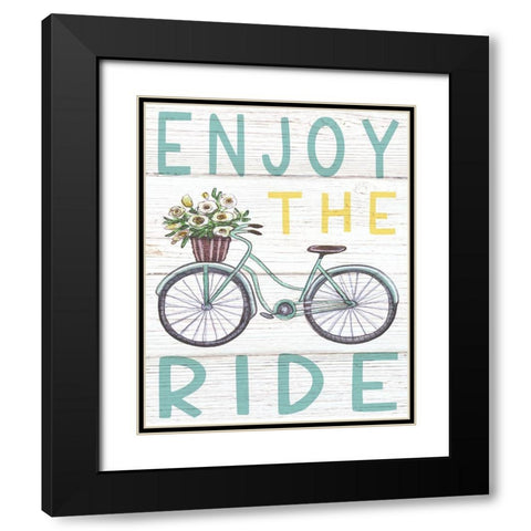 Enjoy the Ride Black Modern Wood Framed Art Print with Double Matting by Tyndall, Elizabeth