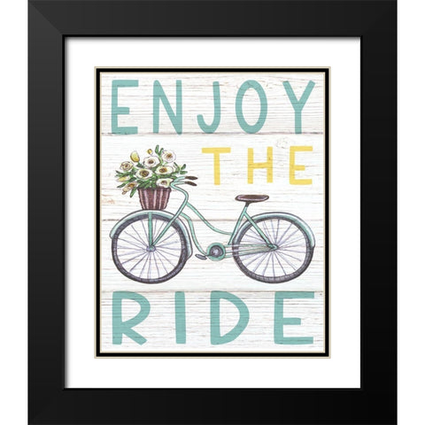 Enjoy the Ride Black Modern Wood Framed Art Print with Double Matting by Tyndall, Elizabeth