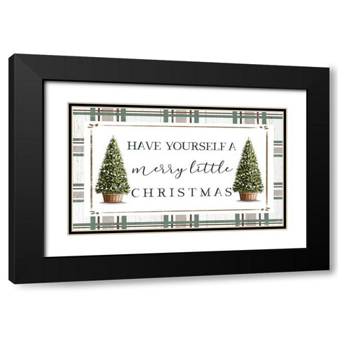 Merry Little Christmas II Black Modern Wood Framed Art Print with Double Matting by Tyndall, Elizabeth