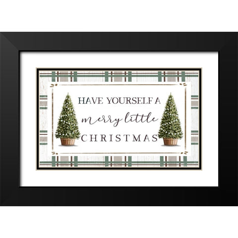 Merry Little Christmas II Black Modern Wood Framed Art Print with Double Matting by Tyndall, Elizabeth