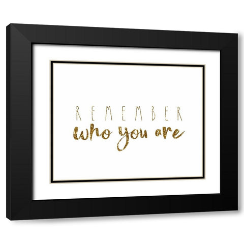 Remember Black Modern Wood Framed Art Print with Double Matting by Tyndall, Elizabeth