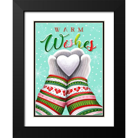 Warm Wishes Black Modern Wood Framed Art Print with Double Matting by Tyndall, Elizabeth