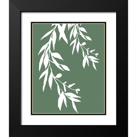 Leaves I Black Modern Wood Framed Art Print with Double Matting by Tyndall, Elizabeth