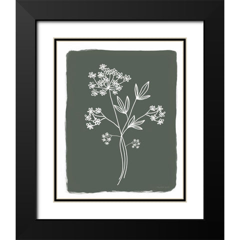 Green Botanical I Black Modern Wood Framed Art Print with Double Matting by Tyndall, Elizabeth