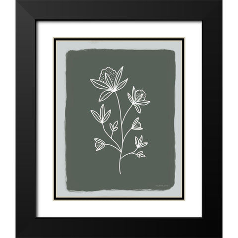 Green Botanical III Black Modern Wood Framed Art Print with Double Matting by Tyndall, Elizabeth