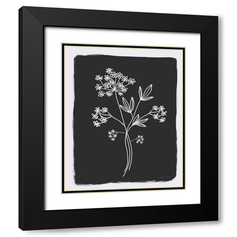 Charcoal Botanical I Black Modern Wood Framed Art Print with Double Matting by Tyndall, Elizabeth