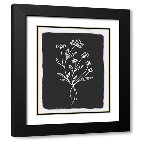 Charcoal Botanical II Black Modern Wood Framed Art Print with Double Matting by Tyndall, Elizabeth