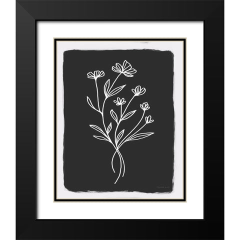 Charcoal Botanical II Black Modern Wood Framed Art Print with Double Matting by Tyndall, Elizabeth