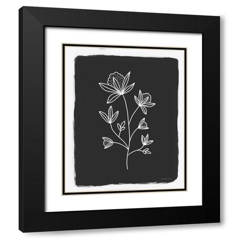 Charcoal Botanical III Black Modern Wood Framed Art Print with Double Matting by Tyndall, Elizabeth