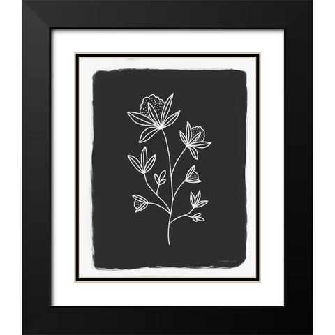 Charcoal Botanical III Black Modern Wood Framed Art Print with Double Matting by Tyndall, Elizabeth