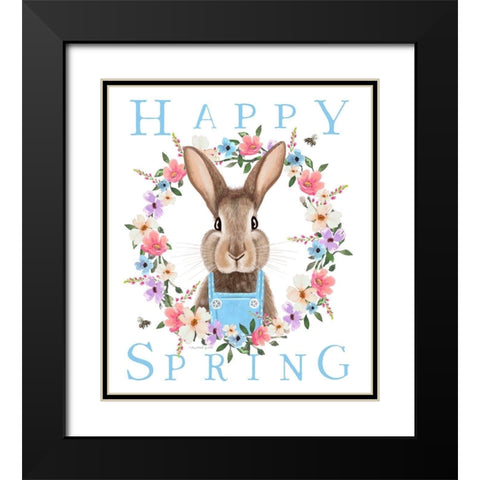 Happy Spring Black Modern Wood Framed Art Print with Double Matting by Tyndall, Elizabeth