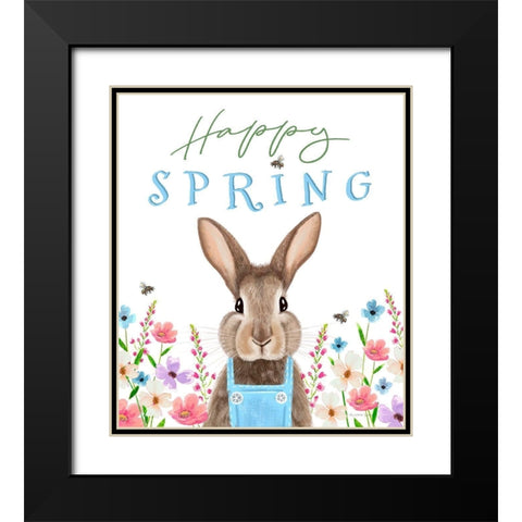 Happy Spring Black Modern Wood Framed Art Print with Double Matting by Tyndall, Elizabeth