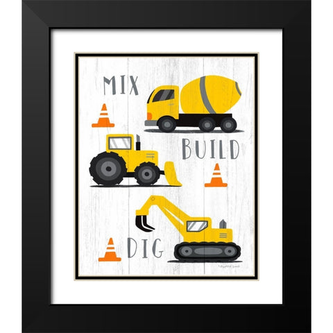 Mix-Build-Dig Black Modern Wood Framed Art Print with Double Matting by Tyndall, Elizabeth