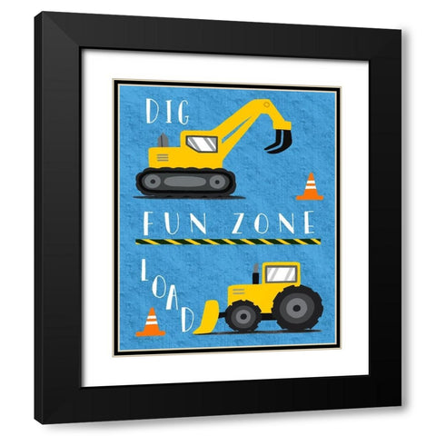 Fun Zone Black Modern Wood Framed Art Print with Double Matting by Tyndall, Elizabeth