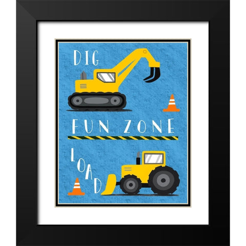 Fun Zone Black Modern Wood Framed Art Print with Double Matting by Tyndall, Elizabeth