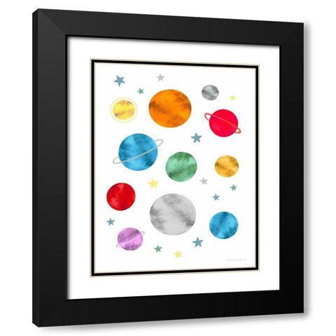 Planets Black Modern Wood Framed Art Print with Double Matting by Tyndall, Elizabeth