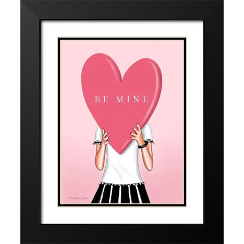 Be Mine Black Modern Wood Framed Art Print with Double Matting by Tyndall, Elizabeth