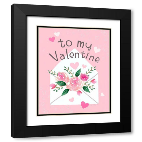 To My Valentine Black Modern Wood Framed Art Print with Double Matting by Tyndall, Elizabeth