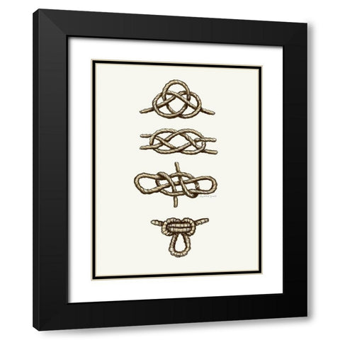 Knot So Fast Black Modern Wood Framed Art Print with Double Matting by Tyndall, Elizabeth