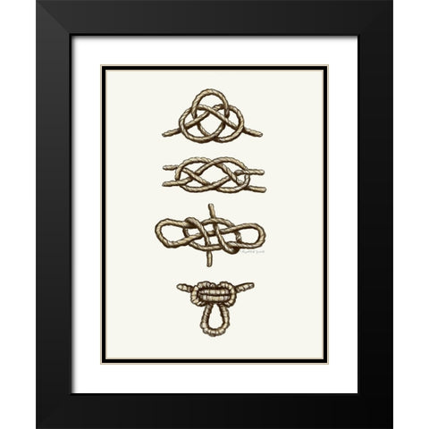 Knot So Fast Black Modern Wood Framed Art Print with Double Matting by Tyndall, Elizabeth
