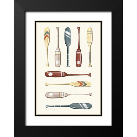 Oar Collection I Black Modern Wood Framed Art Print with Double Matting by Tyndall, Elizabeth