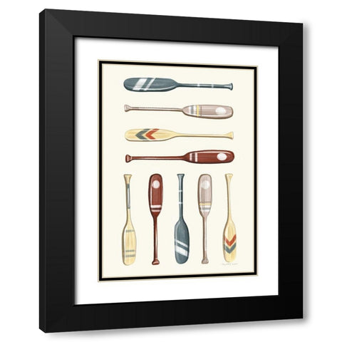 Oar Collection II Black Modern Wood Framed Art Print with Double Matting by Tyndall, Elizabeth