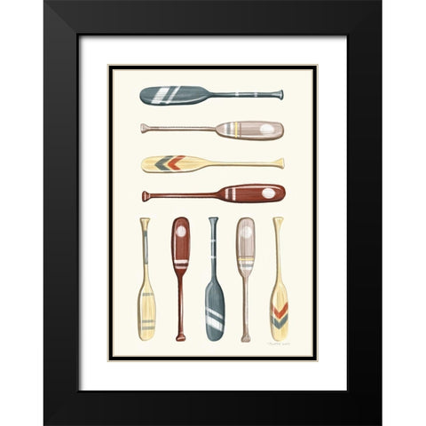 Oar Collection II Black Modern Wood Framed Art Print with Double Matting by Tyndall, Elizabeth