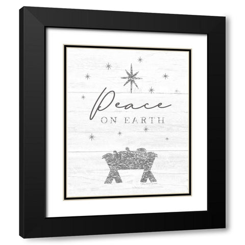 Peace on Earth Black Modern Wood Framed Art Print with Double Matting by Tyndall, Elizabeth