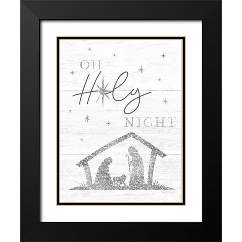 Oh Holy Night Black Modern Wood Framed Art Print with Double Matting by Tyndall, Elizabeth