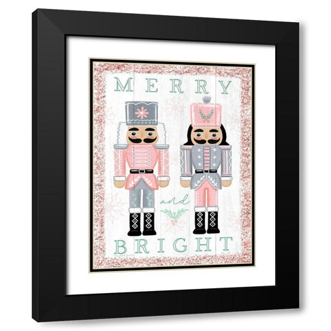 Merry and Bright Black Modern Wood Framed Art Print with Double Matting by Tyndall, Elizabeth