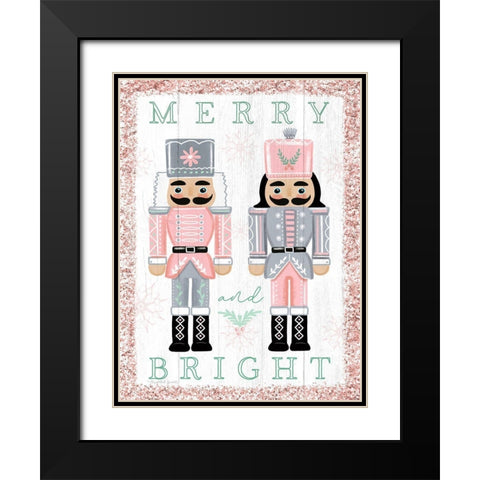 Merry and Bright Black Modern Wood Framed Art Print with Double Matting by Tyndall, Elizabeth
