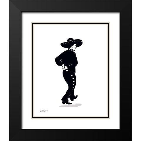 Spanish Dancer Black Modern Wood Framed Art Print with Double Matting by Tyndall, Elizabeth