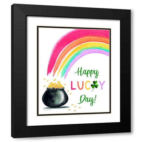 Lucky Day Black Modern Wood Framed Art Print with Double Matting by Tyndall, Elizabeth