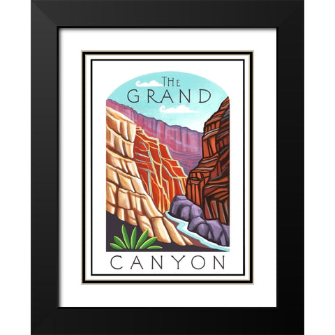 The Grand Canyon Black Modern Wood Framed Art Print with Double Matting by Tyndall, Elizabeth