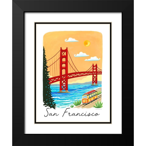 San Francisco Black Modern Wood Framed Art Print with Double Matting by Tyndall, Elizabeth